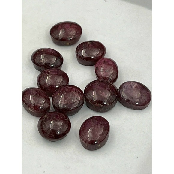 1x Natural Star Ruby Oval Cut Stones cabochon Polished Gemstone 6-7 Ct Per Stone - Picture 4 of 6
